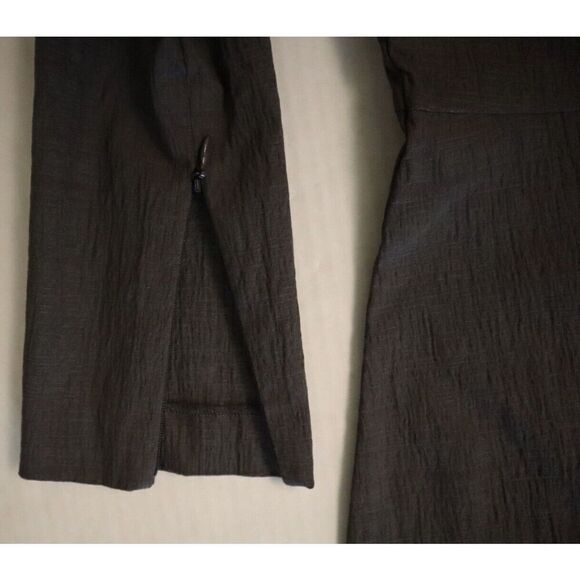 Theory Women Sz 6 Graystone Textured Stretch Kamillina Crinkle Flare Dress - Picture 8 of 12